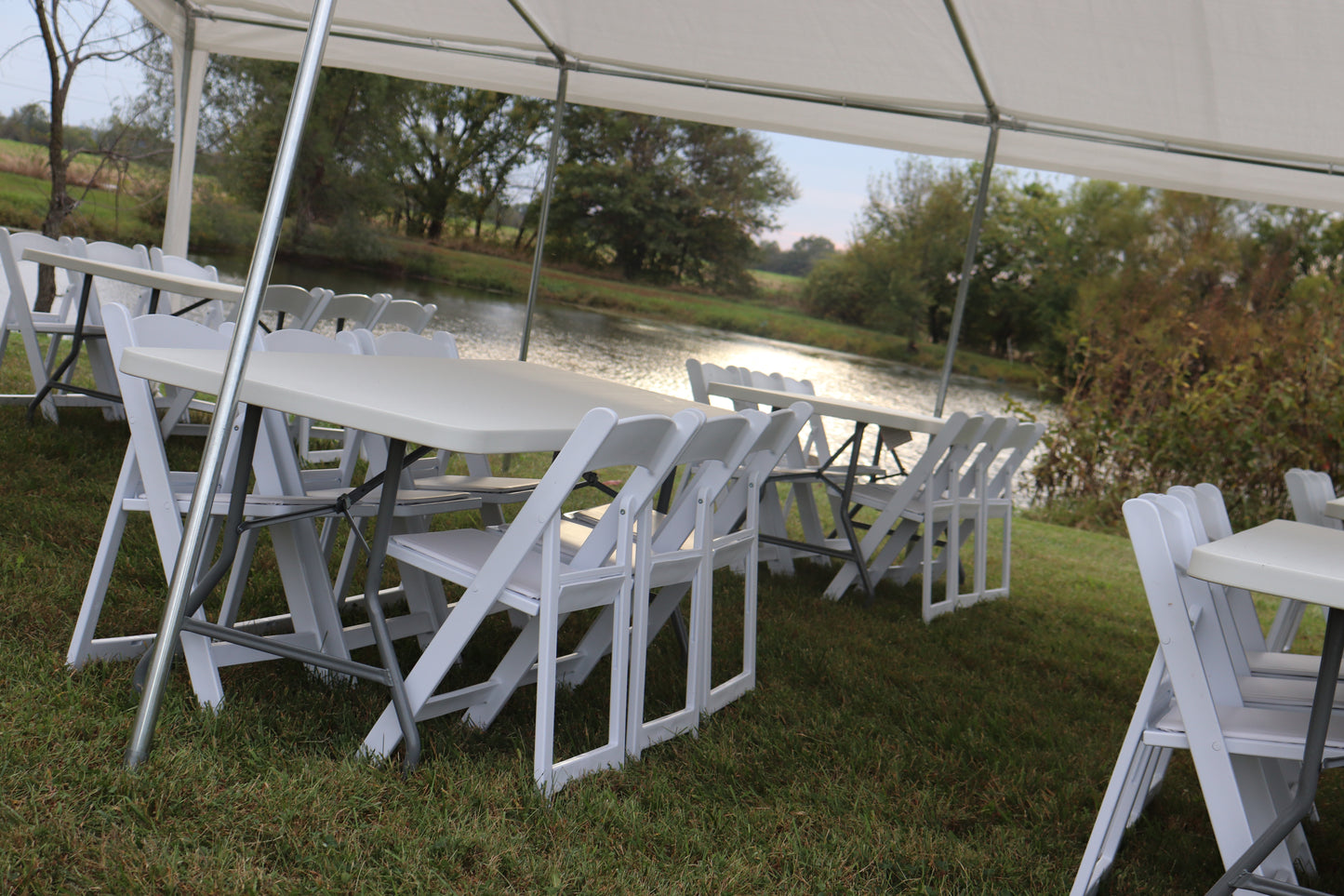 White Resin Folding Chair